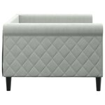 vidaXL Lit de repos sans matelas gris clair 90x200 cm velours