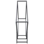 vidaXL Portant de bois chauffage anthracite 100x25x100 cm