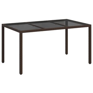 vidaXL Table de Jardin Marron 150 x 90 x 75 cm polyrotin