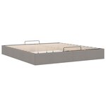 VidaXL Cadre de lit ottoman sans matelas taupe 200x200 cm tissu