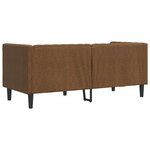vidaXL Canapé Chesterfield avec traversins 2 places similicuir daim