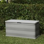 vidaXL Boîte de rangement de jardin gris 117x45x56 cm
