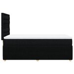 vidaXL Sommier à lattes de lit avec matelas Noir 100x200 cm Tissu