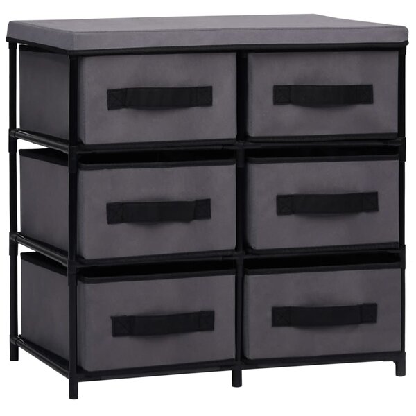 vidaXL Armoire de rangement à 6 tiroirs 55x29x55 cm Gris Acier