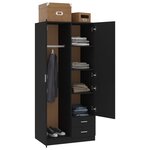 vidaXL Garde-robe Noir 80x52x180 cm Aggloméré