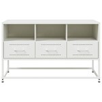 vidaXL Meuble TV blanc 100 5x39x60 5 cm acier