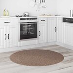 vidaXL Tapis Shaggy Anti-dérapant Marron 120 x 120 cm PP