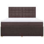 vidaXL Sommier à lattes de lit avec matelas Marron foncé 180x200 cm