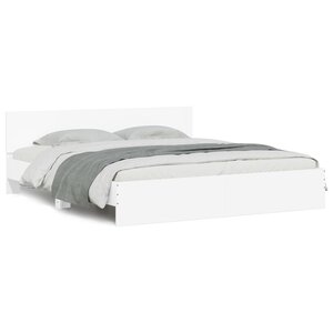 vidaXL Cadre de lit sans matelas blanc 180x200 cm