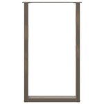 vidaXL Pieds de table de bar en forme de U  2 pièces  acier naturel  60 x (100-101) cm