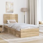 vidaXL Cadre de lit Sonoma 90 x 190 cm Bois de pin massif