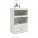 vidaXL Buffet haut blanc 68x39x113 cm acier
