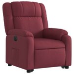 vidaXL Fauteuil inclinable électrique rouge bordeaux tissu