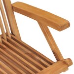 vidaXL Ensemble à manger d'extérieur pliable 5 Pièces Bois solide de teck