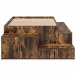 vidaXL Cadre de lit avec rangement Chêne fumé 244 x 127 x 53.5 cm