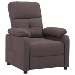 vidaXL Fauteuil inclinable Marron foncé Tissu