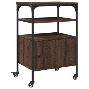 vidaXL Support d'imprimante à 3 niveaux chêne marron 50x40x76 cm