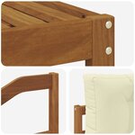 vidaXL Ensemble de canapés d'extérieur 5 pc Naturel et Crème