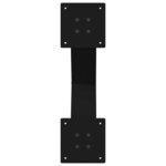 vidaXL Pieds de table à manger en forme de X  2 pièces  noir  50 x (72-73) cm  acier