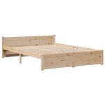 vidaXL Lit bibliothèque sans matelas 150x200 cm bois massif de pin