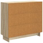 vidaXL Buffet Chêne Sonoma 89 x 34 5 x 80 cm Bois d'ingénierie