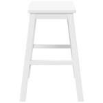 VidaXL Chaises de bar 2 Pièces blanc bois massif d'hévéa