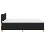 vidaXL Lit avec sommier avec matelas & LED Noir 140x200 cm Tissu