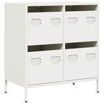 vidaXL Buffet blanc 68x39x73 5 cm acier laminé à froid