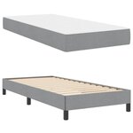 vidaXL Lit à ressorts avec matelas Gris clair 80 x 200 cm tissu
