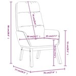 vidaXL Chaise de relaxation Gris foncé Tissu