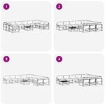 vidaXL Ensemble de canapés d'extérieur 11 pc Blanc et Beige