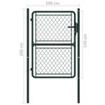 vidaXL Portillon Acier 100 x 150 cm Vert