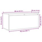 vidaXL Armoire murale 80x30x35 cm Bois de pin massif