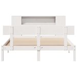 vidaXL Lit bibliothèque sans matelas blanc 160x200 cm bois pin massif