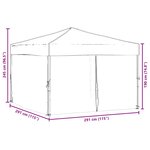vidaXL Tente de réception pliable avec parois Rouge 3x3 m