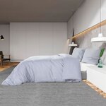 vidaXL Ensemble de housse de couette Gris 200x200 cm Microfibre légère