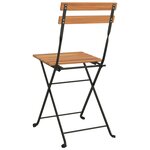 vidaXL Chaises de bistrot pliantes lot de 6 Bois de teck solide acier