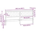 vidaXL Tête de lit Marron et gris clair 200 cm Bois massif en pin