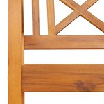 vidaXL Banc de jardin Marron 220 x 56 x 90 cm Bois d'Acacia Massif