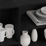 vidaXL Buffet Chêne noir 120 x 30 x 75 cm Bois d'ingénierie