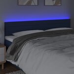 vidaXL Tête de lit à LED Bleu 180x5x78/88 cm Tissu