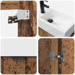 vidaXL Meuble de salle de bain avec robinet Bois ancien