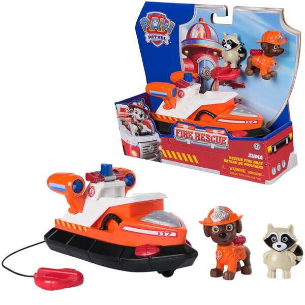 Spin Master 6072684 - Paw Patrol Fire Rescue - Zuma avec le canot de sauvetage