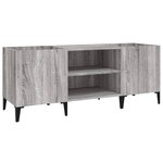 vidaXL Armoire à disques sonoma gris 121x38x48 cm bois d'ingénierie