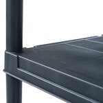 vidaXL Étagère de rangement Noir 125 kg 60x30x180 cm Plastique