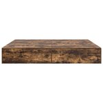 vidaXL Lit de rangement en chêne fumé 200x200 cm