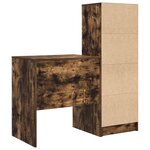 vidaXL Bureau avec tiroir avec étagère avec stockage 2 Pièces Chêne fumé