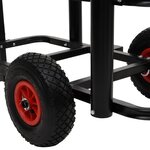vidaXL Chariot de pêche noir acier
