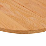 vidaXL Dessus de table 80x40x2 cm bois de chêne massif ovale