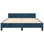 vidaXL Cadre de lit sans matelas bleu foncé 140x200 cm velours